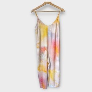 Anthropologie bl^nk London Sonrisa Tie-Dye Jumpsuit, size XS Petite